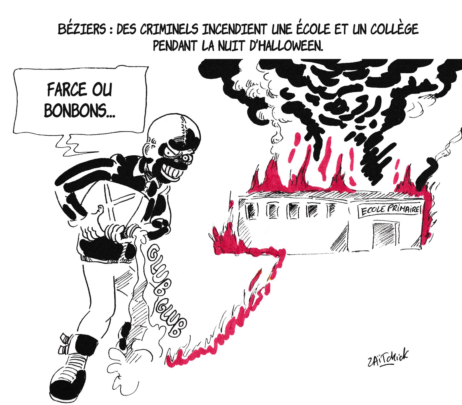 Incendiaires mal Béziers...