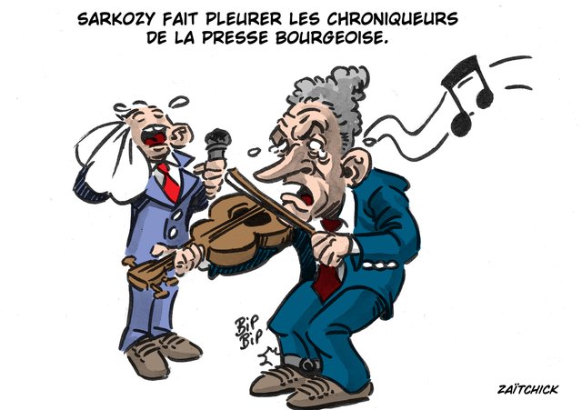 Sarkozy au violon