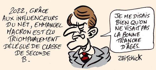 Macron dans le Potache
