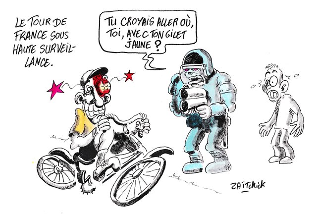 La police voit jaune.