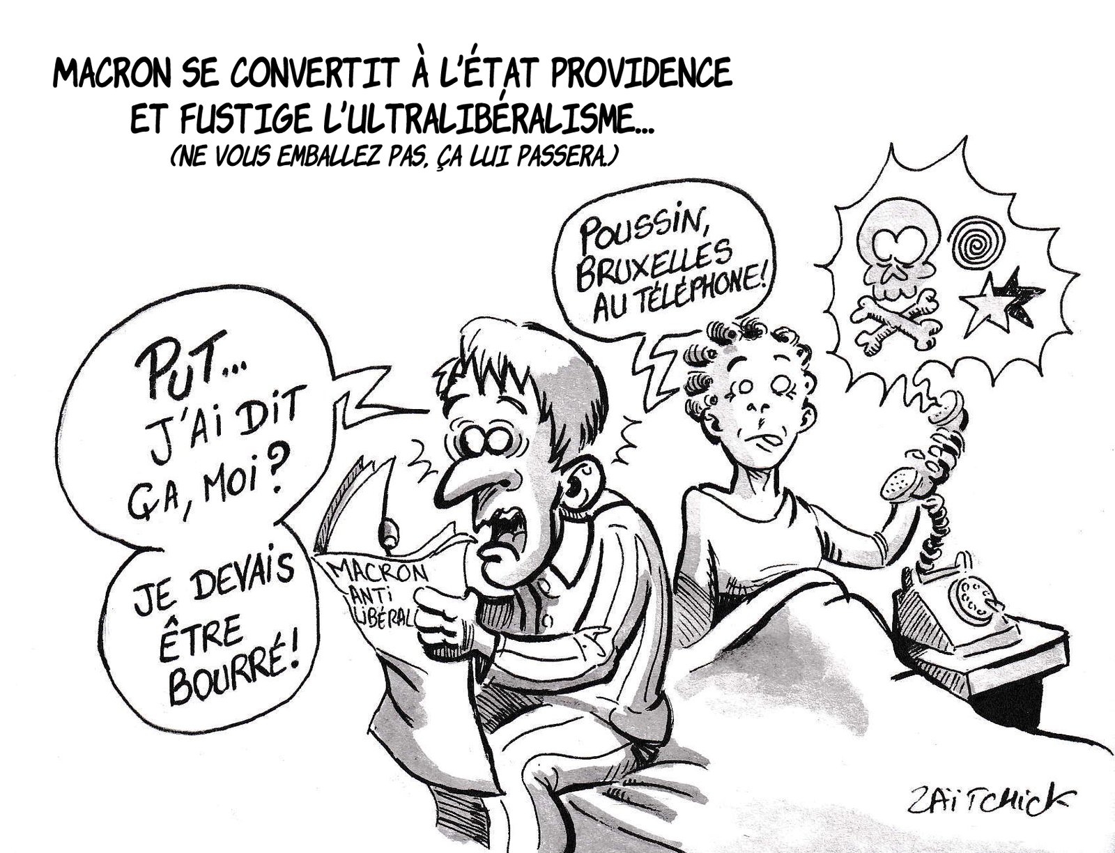 Lendemain de cuite à l'Elysée...