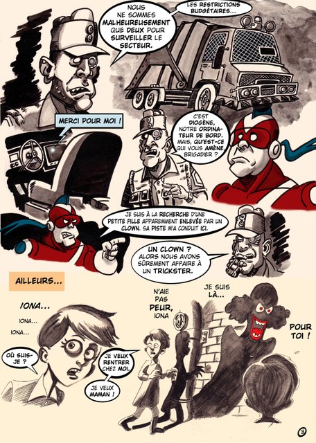 Le Brigadier. La Brigade des monstres. Planche 3.