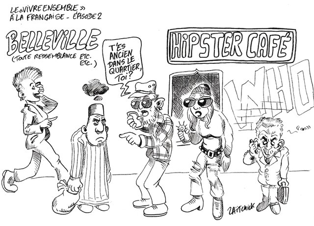 "Vivons ensemble... mais entre nous" (les bobos.)