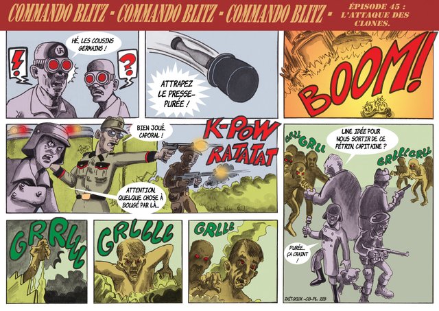 Commando Blitz, planche 22B : L'attaque des clones.