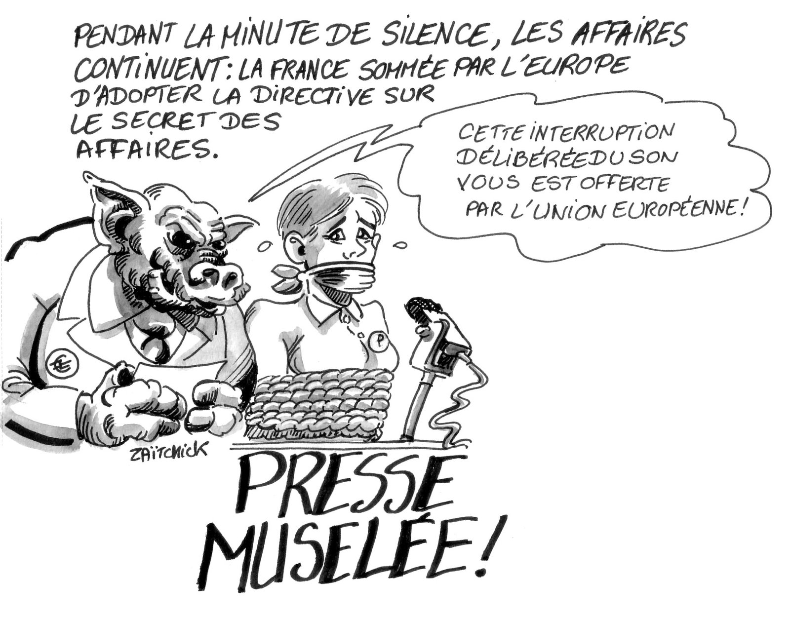 Pendant la minute de silence, les affaires continuent...