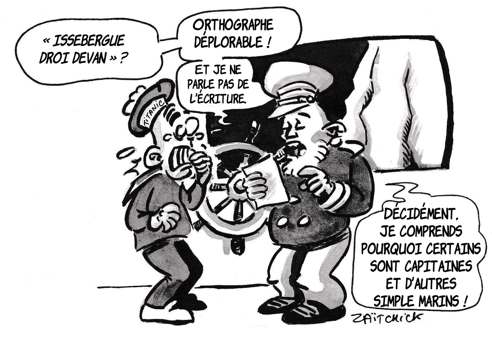 Quisaittout et Grosbêta sont dans un bateau...