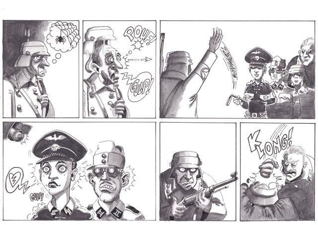 Commando Blitz, planche 22A noir &amp; blanc