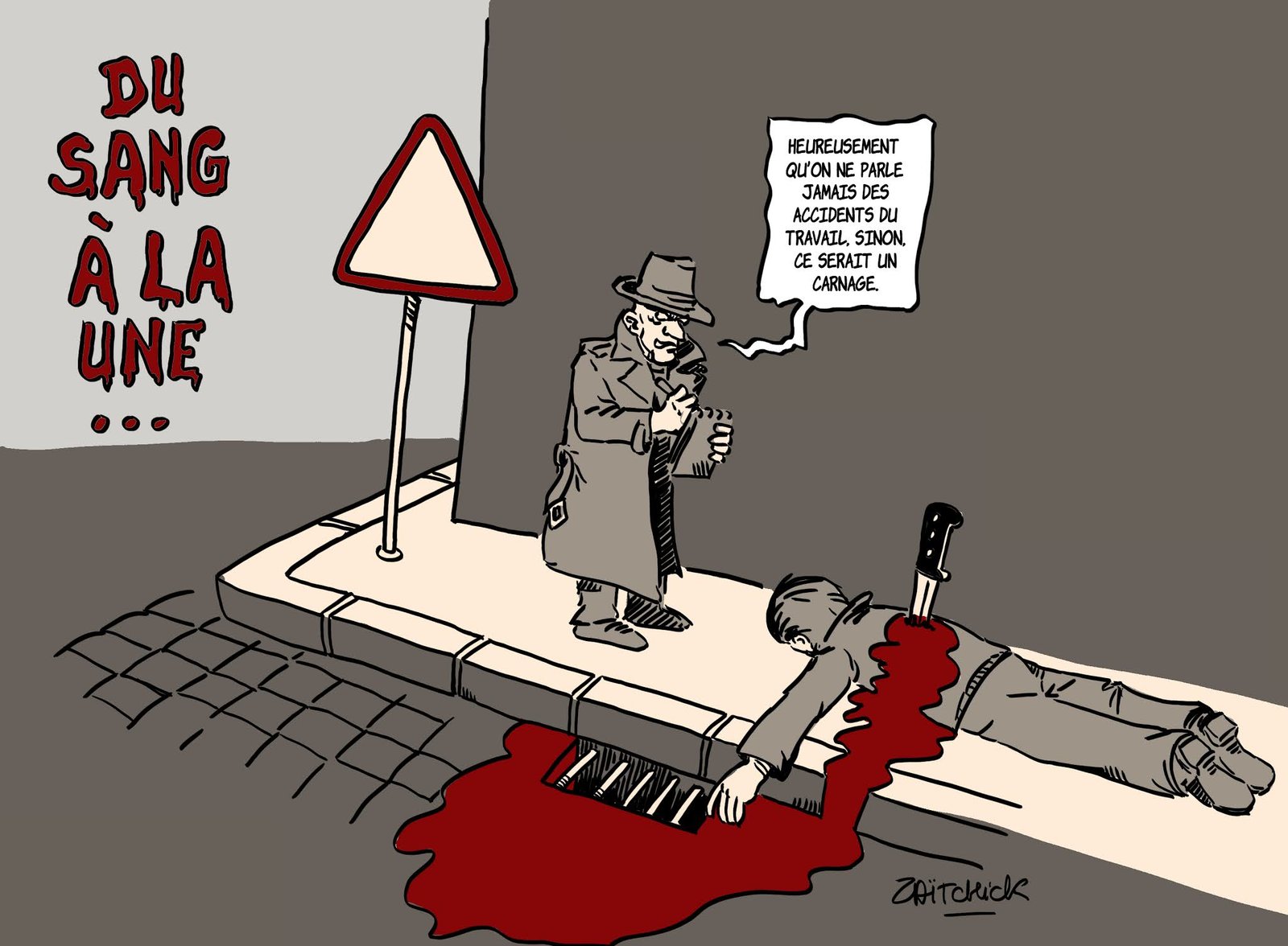 La Une dans le caniveau