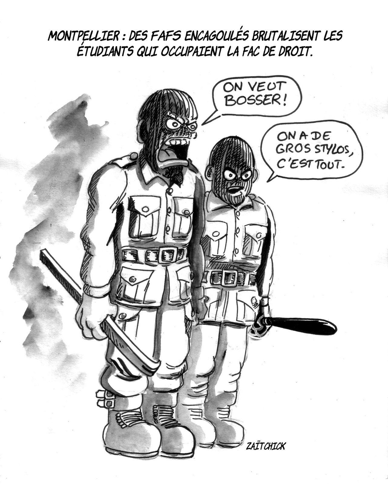 Faculté "libérée", étudiants outragés...