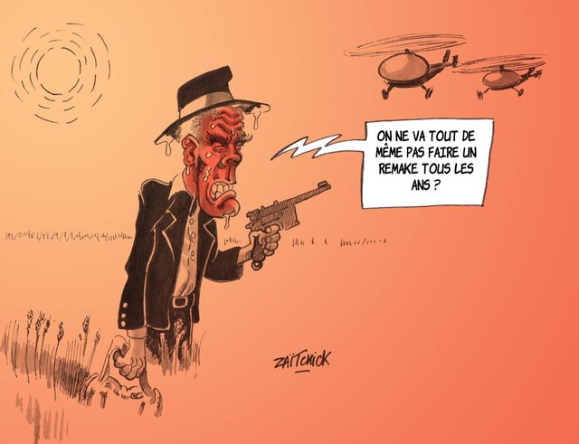 Canicule (la course du truand à travers les champs)