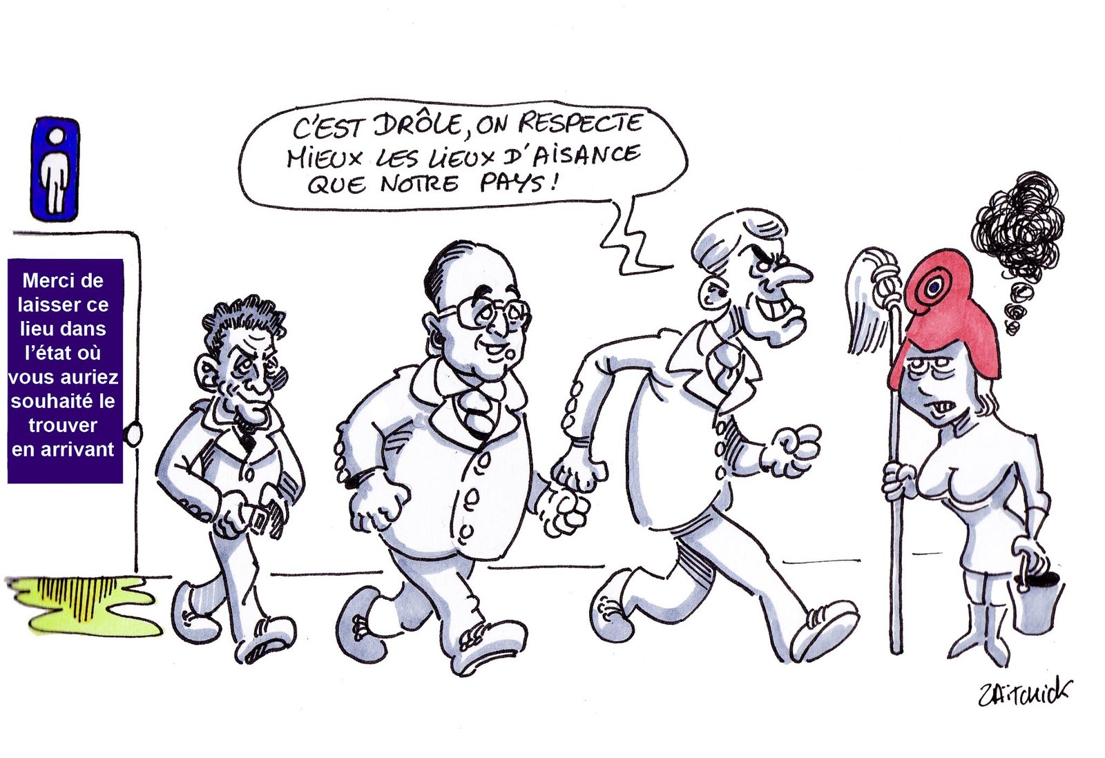 N'oubliez pas la dame pipi...