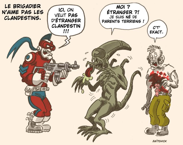 Le Brigadier n'aime pas les clandestins