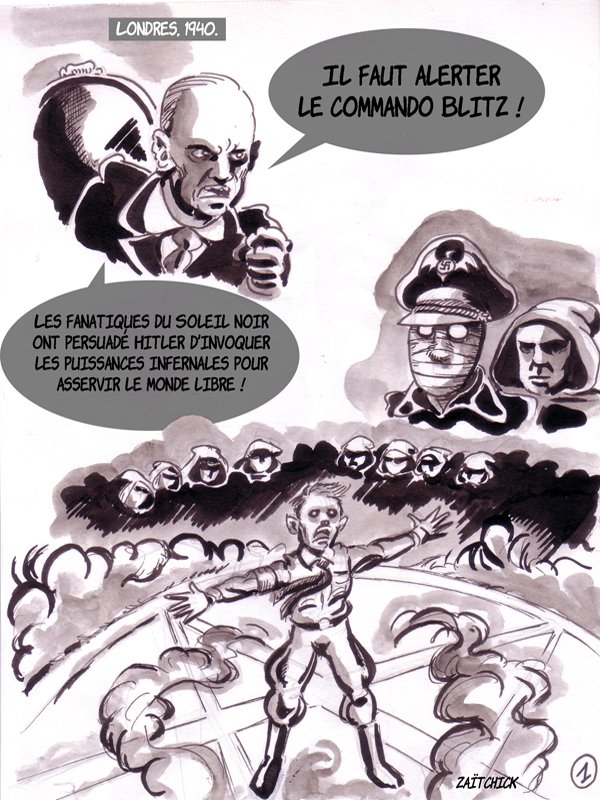 Commando Blitz, dans la gueule de l'Hadès, planche 1.